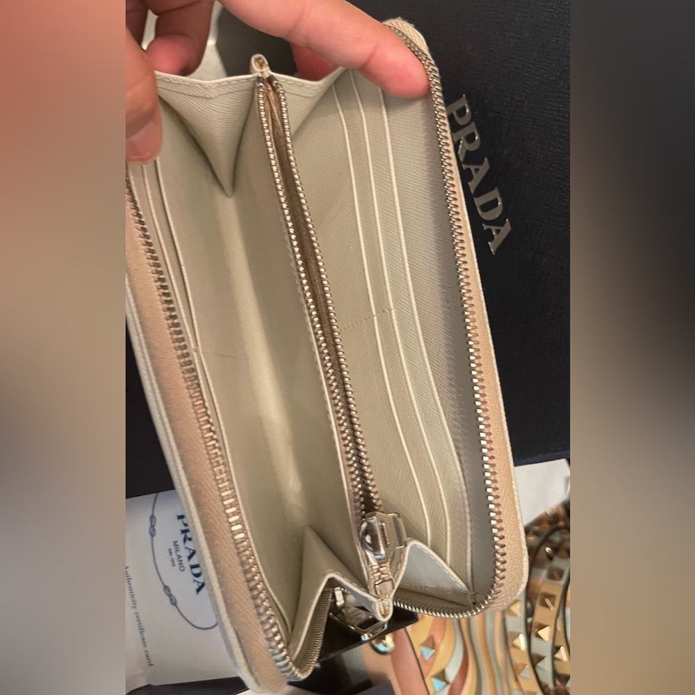 White Prada Wallet